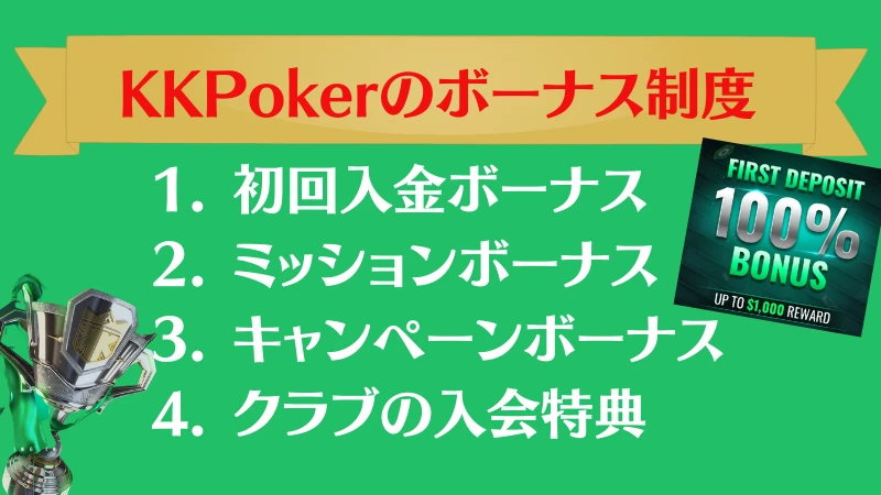 KKPoker KKポーカー ボーナス