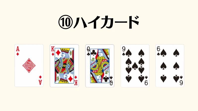 ポーカー　役　一覧表